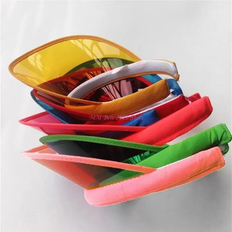 49ME Baseball Cap Clip-On Outdoor Sport Women Candy Color Clear Plastic for Sun Visor