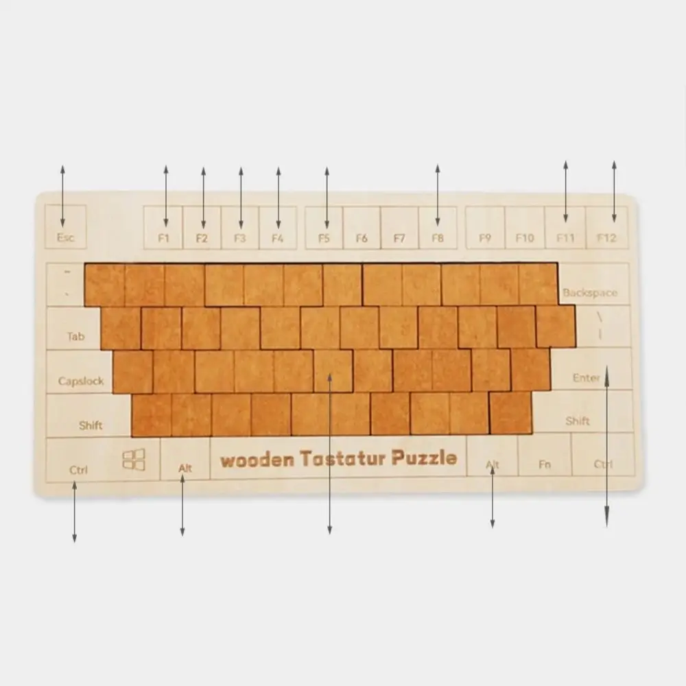 Juego IQ teclado rompecabezas juego Montessori familia diversión 3D coordinación mano-ojo rompecabezas entretenimiento de madera