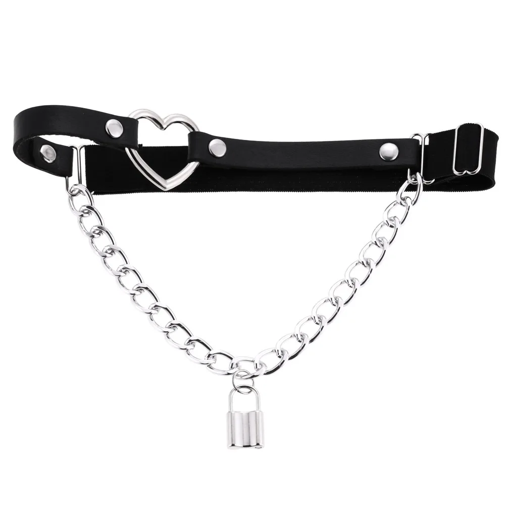 أربطة للفخذ على شكل قلب ، أزياء بانك قوطية ، جاذبية جنسية فردية ، روك أند رول ، كورتكس لوك ، تحول عالٍ