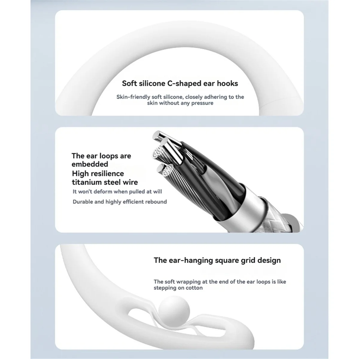 

AB51 AI Earphones Sports Wireless Bluetooth Headphone 360° HIFI Earhook Earbuds Supports Call Noise Reduction B