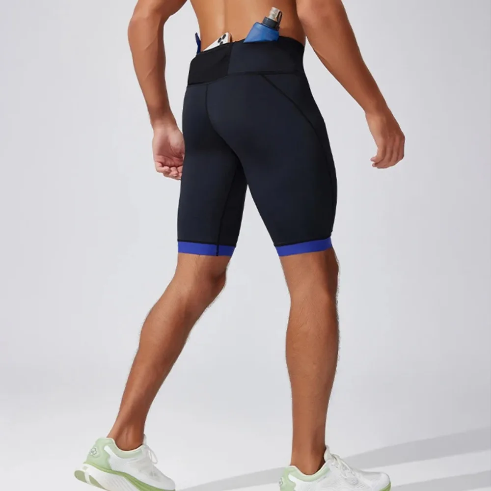 2026 Men Women Racing Shorts 80% Nylon Compression Moisture-Wicking Marathon Trail Running Tights with Mesh Pockets 6