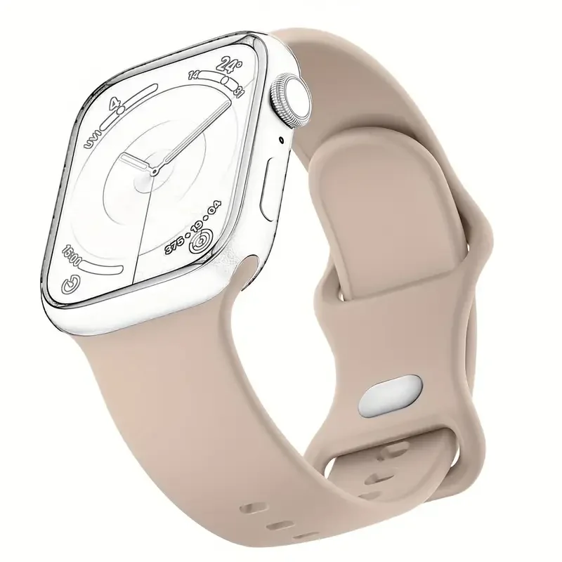 Silicone Strap For Apple Watch Band 44mm 40mm 45mm 41mm 42-46mm sport wrist bracelet iwatch serie 10 8 7 se 4 5 6 9 ultra 2 49mm