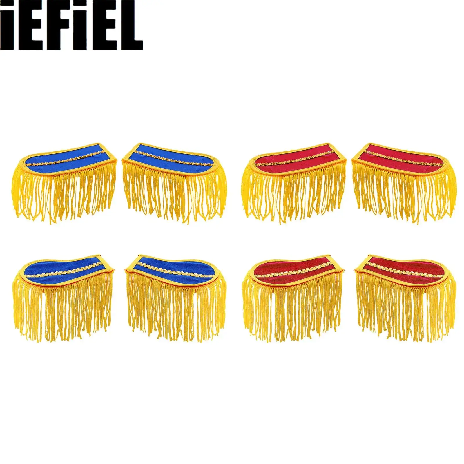 

Blazer Shoulder Boards with Tassel Fringe Trim Brooch Epaulett Clothes Accessory for Jackets Coats Military Overcoats