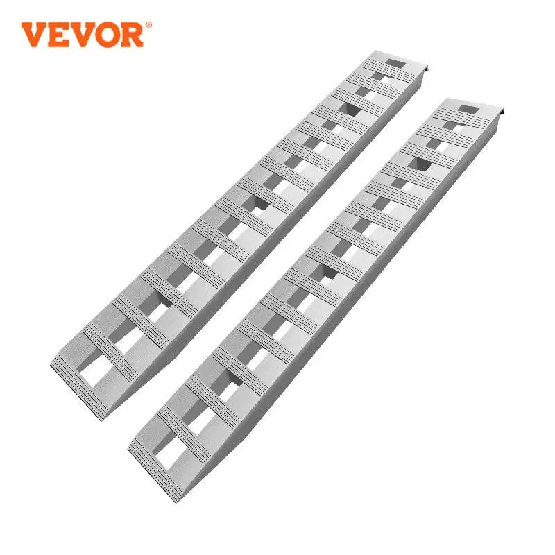 VEVOR 84''x14'' 2 Pcs Aluminum Ramps 6000 LBS Weight Capacity 36'' High Motorcycle Loading Ramp Use for Motorbike Lawn Mower ATV