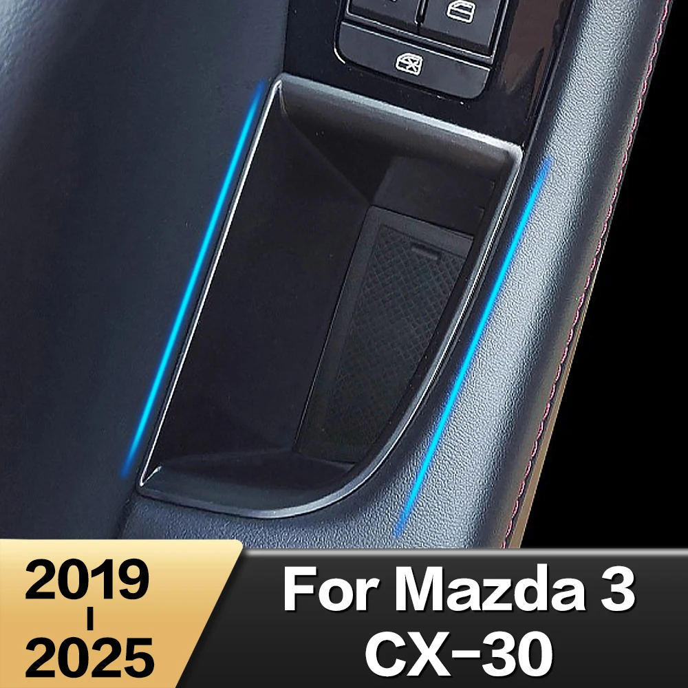 2 Stück für Mazda CX30 CX-30 CX 30 3 2019 - 2025 2020 2021 2022 2023 2024 Auto-Türvorderstauraum-Box Tasche Innenraum Auto-Zubehör – Detail 1