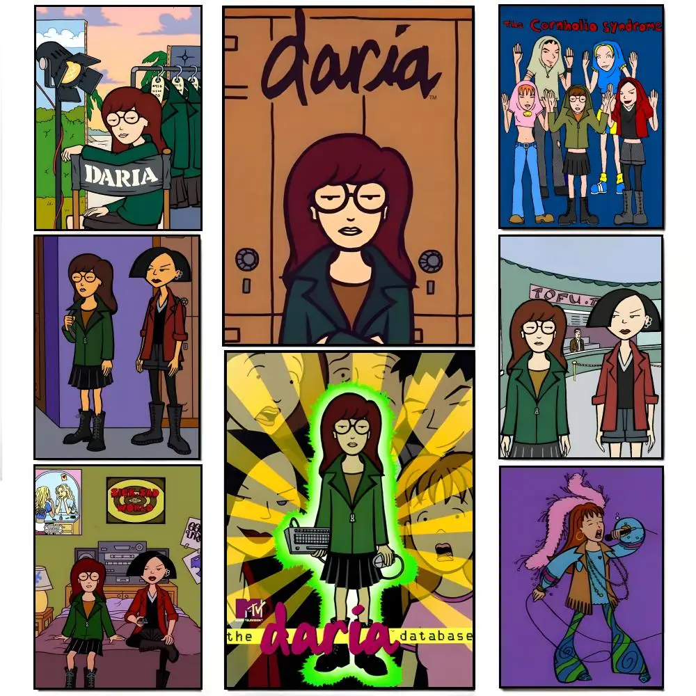 D-Daria American Comedy Anime Poster Poster HD Wasserdichter Wandaufkleber Bar Wohnzimmer Dekor Geschenk