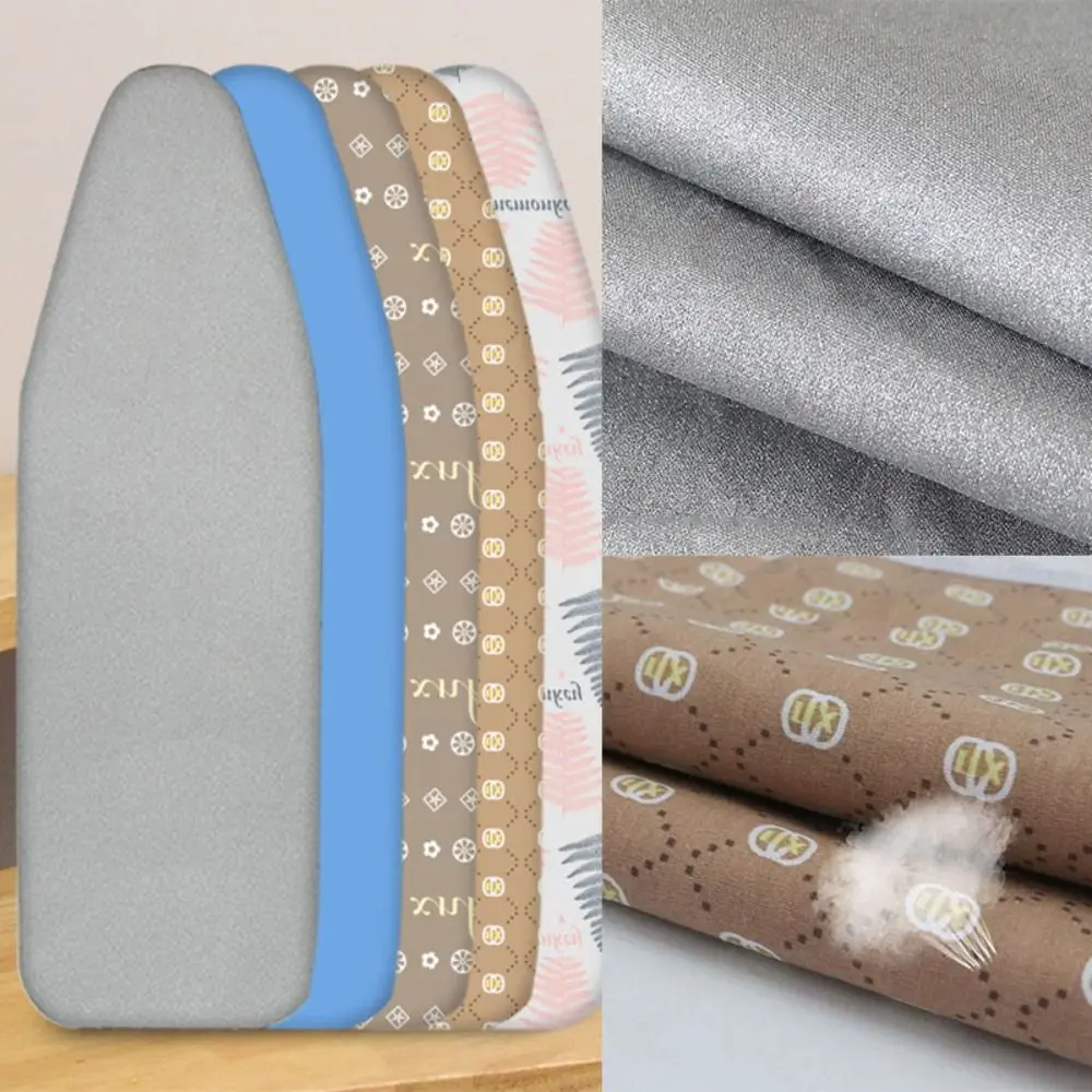 Padded Cloth Iron Heat Shield Heat Resistant Printed Thick Padding Elastic Edge Durable Ironing Board Cover Ironing Table