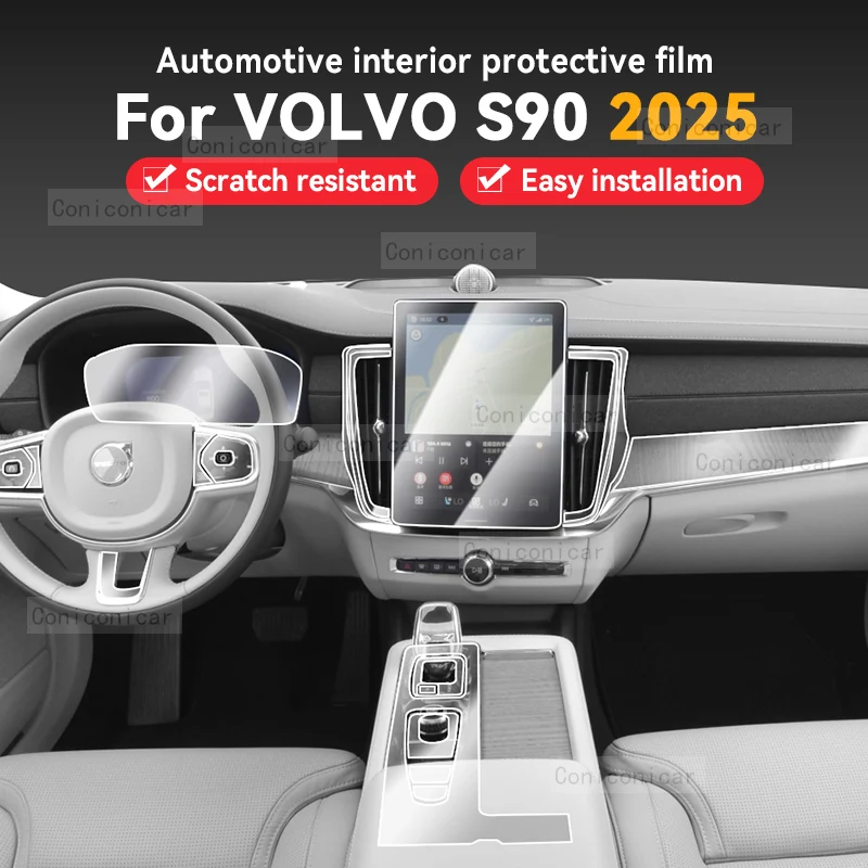 

Для VOLVO S90 2025 автомобильная панель, пленка для приборной панели, защитная наклейка, внутренняя пленка против царапин, аксессуары