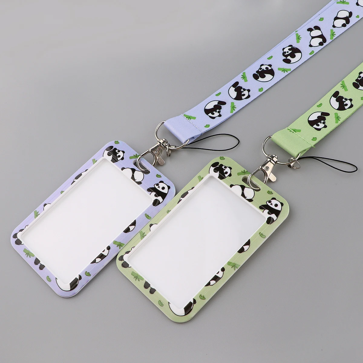 

Cute Cartoon Panda Card Holder Lanyard Keychains USB ID Badge Holder Keys Cord Neck Strap Mobile Phone Straps Gifts