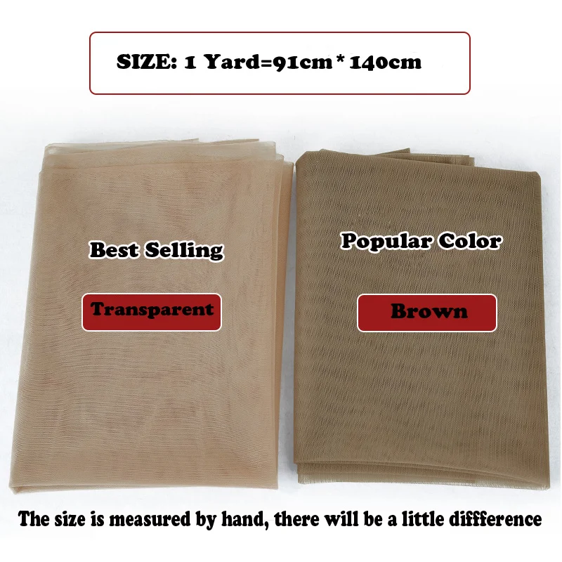 Transparent HD Lace Net for Wig Making, 1 Yard