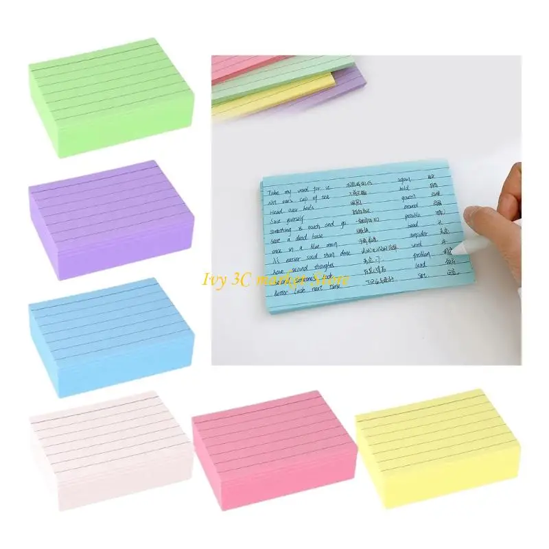 D7YC 900 Sheets Double Sided Ruled Note Paper Colorful Lined Notepads Memo Sheet For Daily Note Taking Office School Supplies