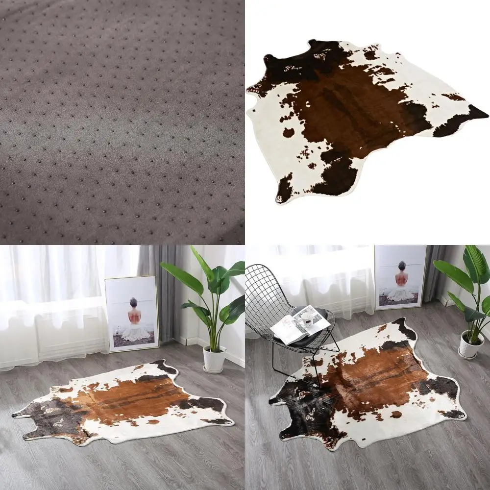 

Коврик из воловьей кожи с животным принтом 4,1x4,5 футов для домашнего декора
