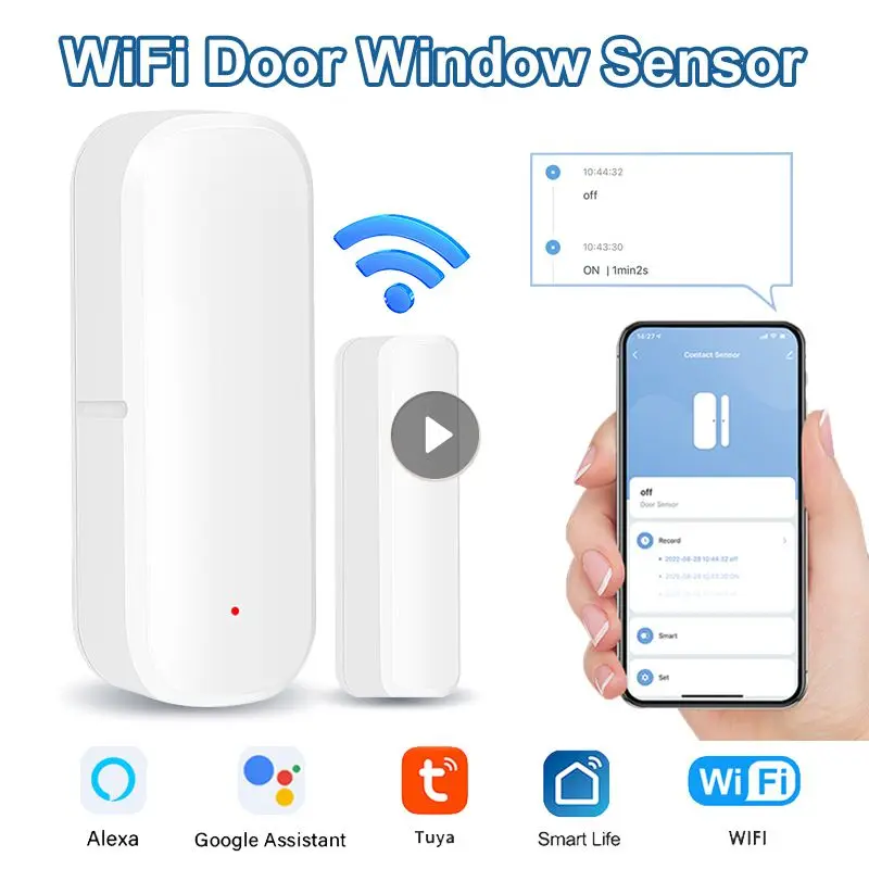 

Tuya WiFi Door Sensor Open/Close Detector Window Door Sensor APP Remote Control Linked Alarm Smartlife Support Alexa Google Home