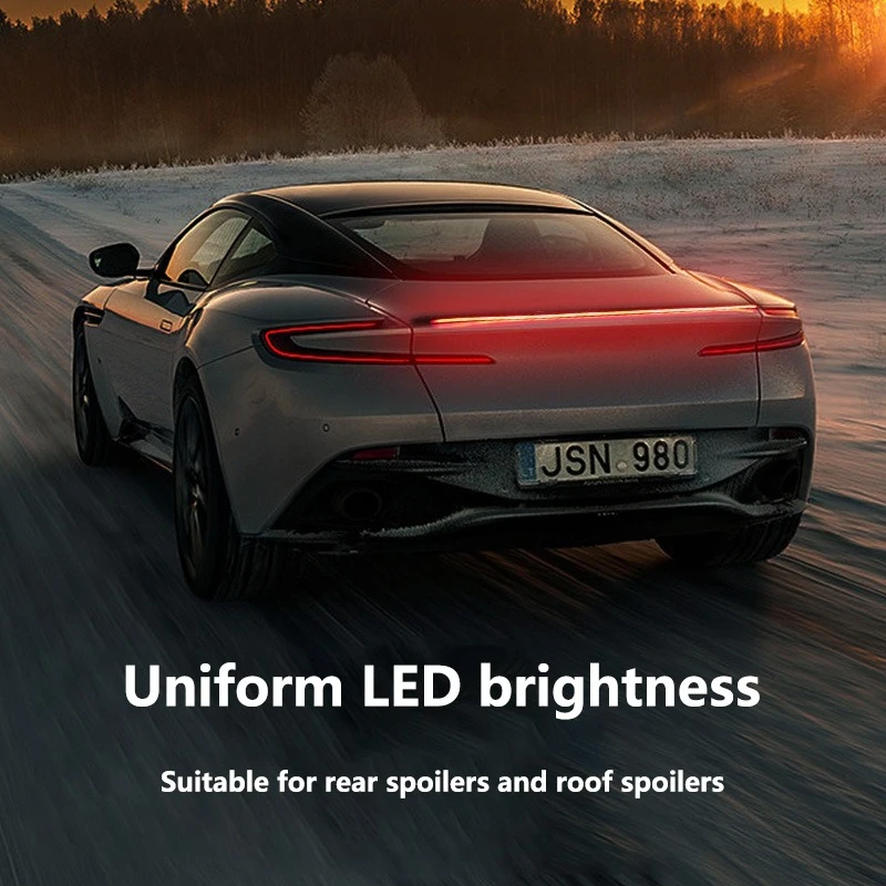 Non-Perforated Carbon Fiber Car Tail Lights Rear Running Lights Automotive Exterior Lighting Car Lights
