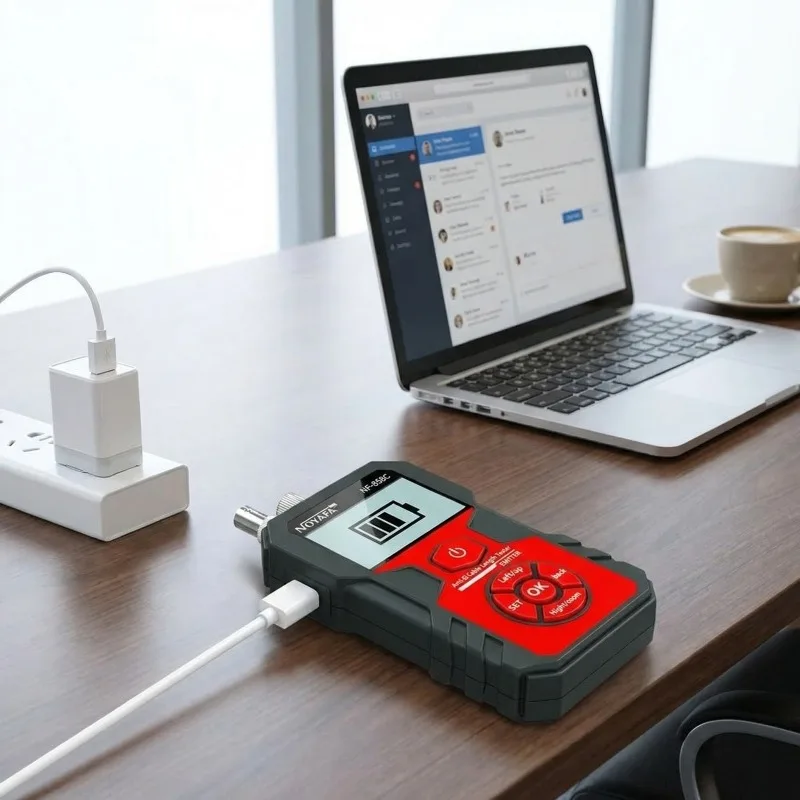 NF-858C 올인원 네트워크 케이블 테스트 도구 NOYAFA 광파워미터 레드 라이트 펜 포트 플래시 테스터