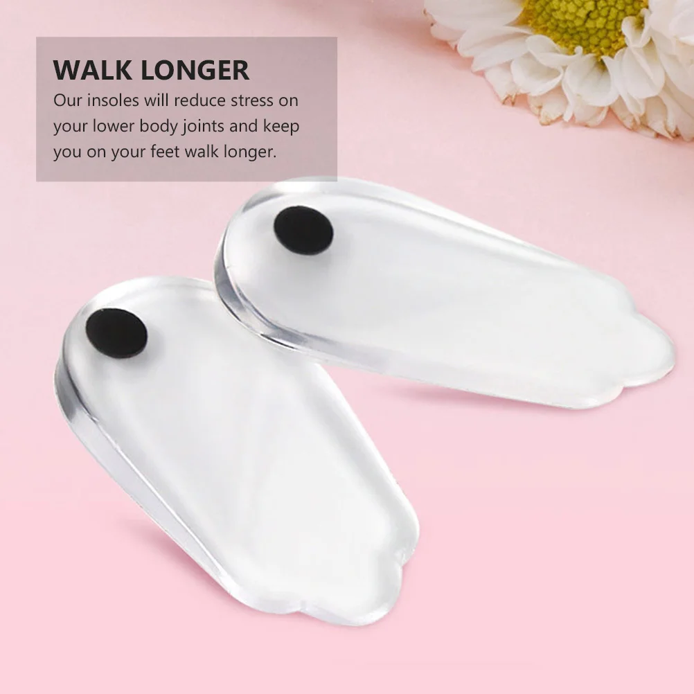 

2 Pairs Heel Correction Insole Half Heel Insoles Support Pad Shoe Cushions Flat Foot Mat For Flat Feet Unisex Shoe Pads Durable