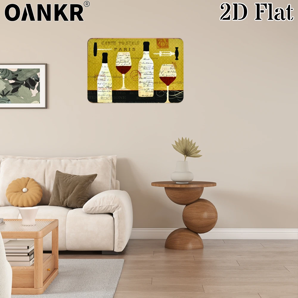 Wine Beer Garden - Poster Bir Lucu dari Logam, Tanda