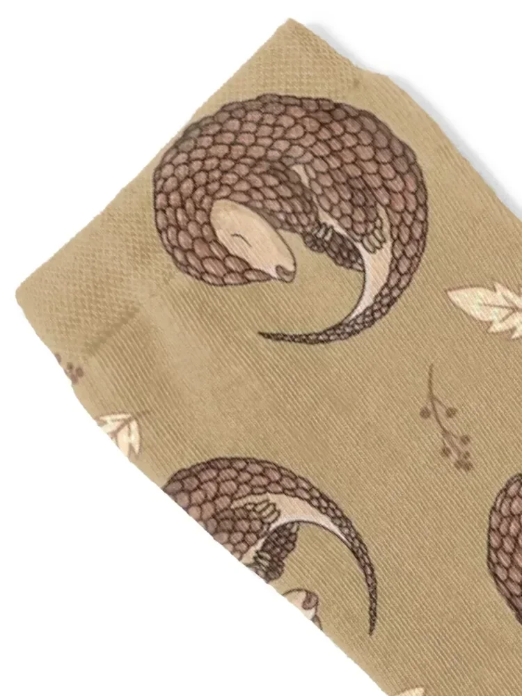 Cute pangolin pattern Socks sports stockings winter gifts Toe sports new year Socks Women Men's
