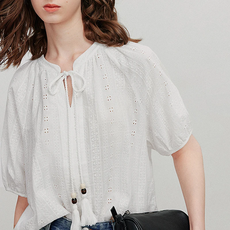 TOYOUTH Camicetta da donna 2025 Top estivi a maniche corte 8522030