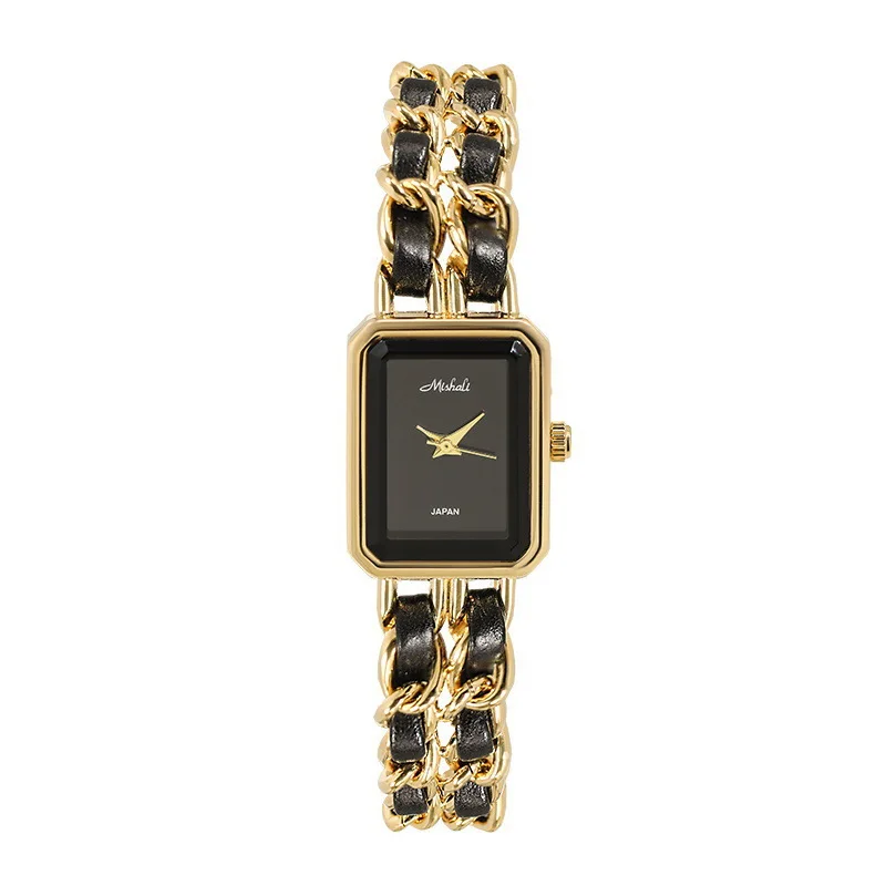 

Square watch women's chain steel belt temperament anti-trend fashion women watches