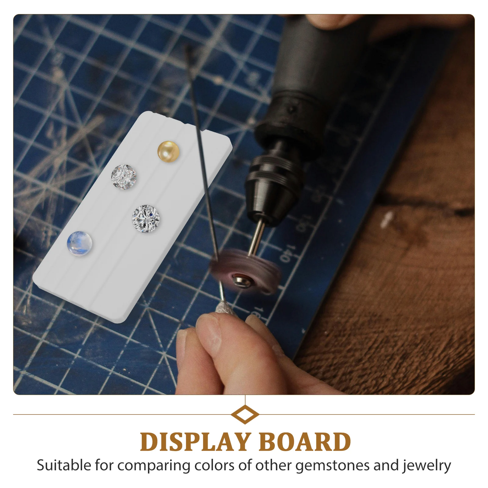 

Diamond Color Board Portable Composite Plastic Gemstone Color Comparison Tool For Jewelry Grading Display Slot Durable