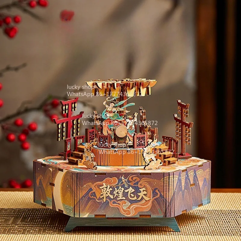 

Музыкальная шкатулка в стиле волшебного замка, ручная работа, для сборки, декор для дома, подарок для девушки