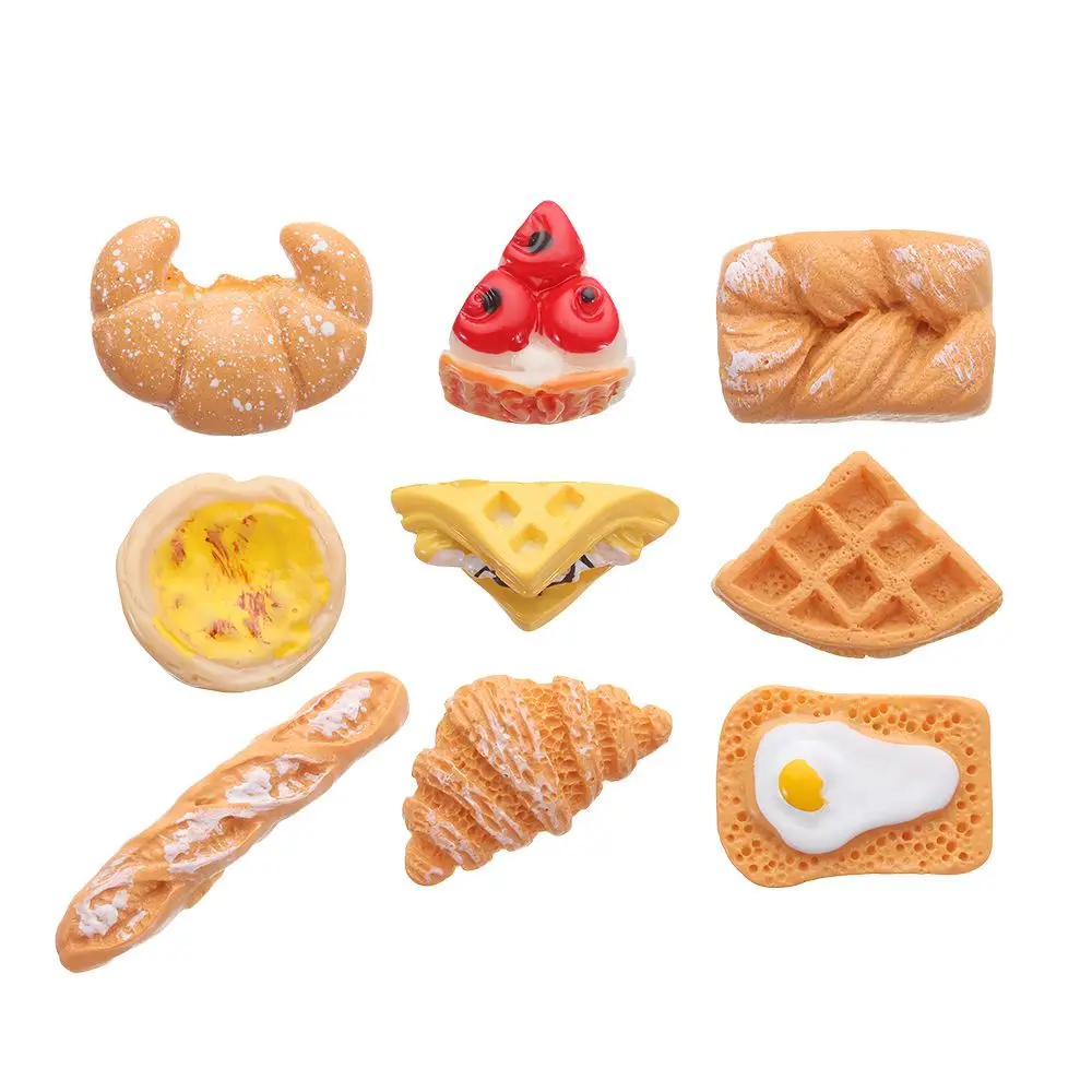 Gift Jewelry Making Accessories Phone Decoration Dollhouse Miniature Breakfast Food Play Mini Bread Simulation Food