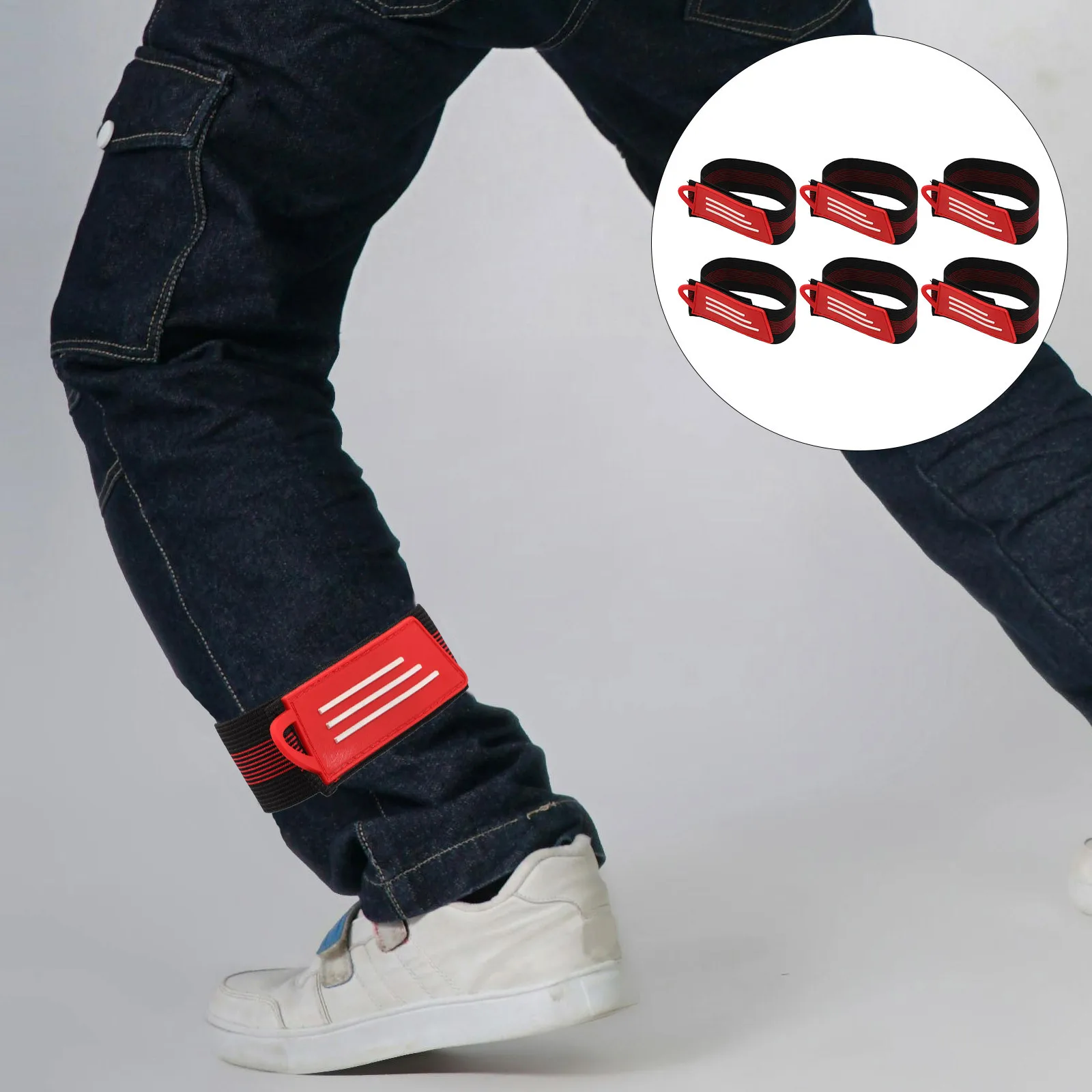 

10Pcs Bicycle Leg Straps Adjustable Length Non-Slip High Elastic Cycling Accessories for Mountain Bike Riding Camping