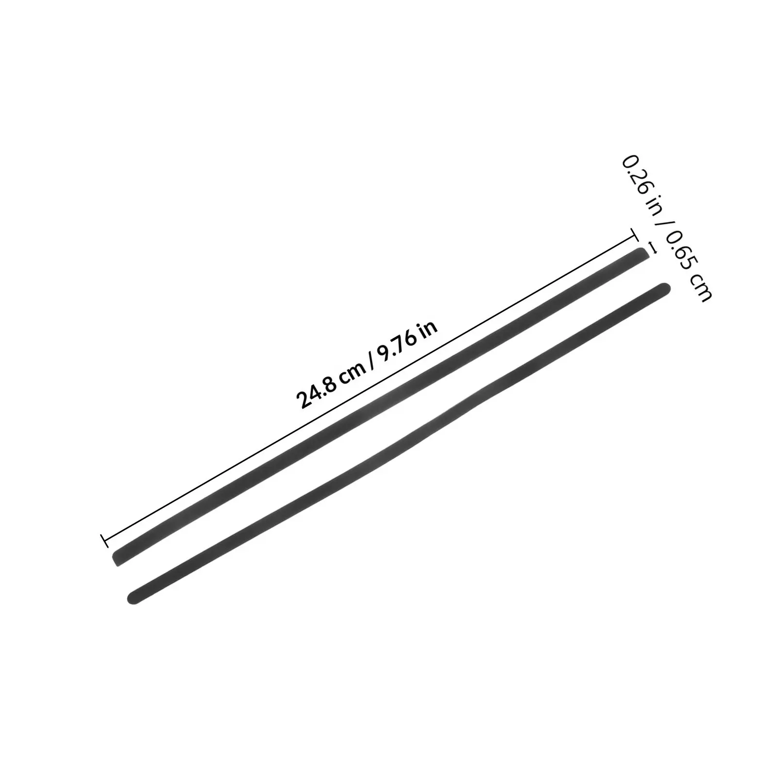 2Pcs Laptop Bottom Case Feet Replacement Rubber Strips Anti-Slip Thick Bumper Tape for Enhanced Stability and Device Protection