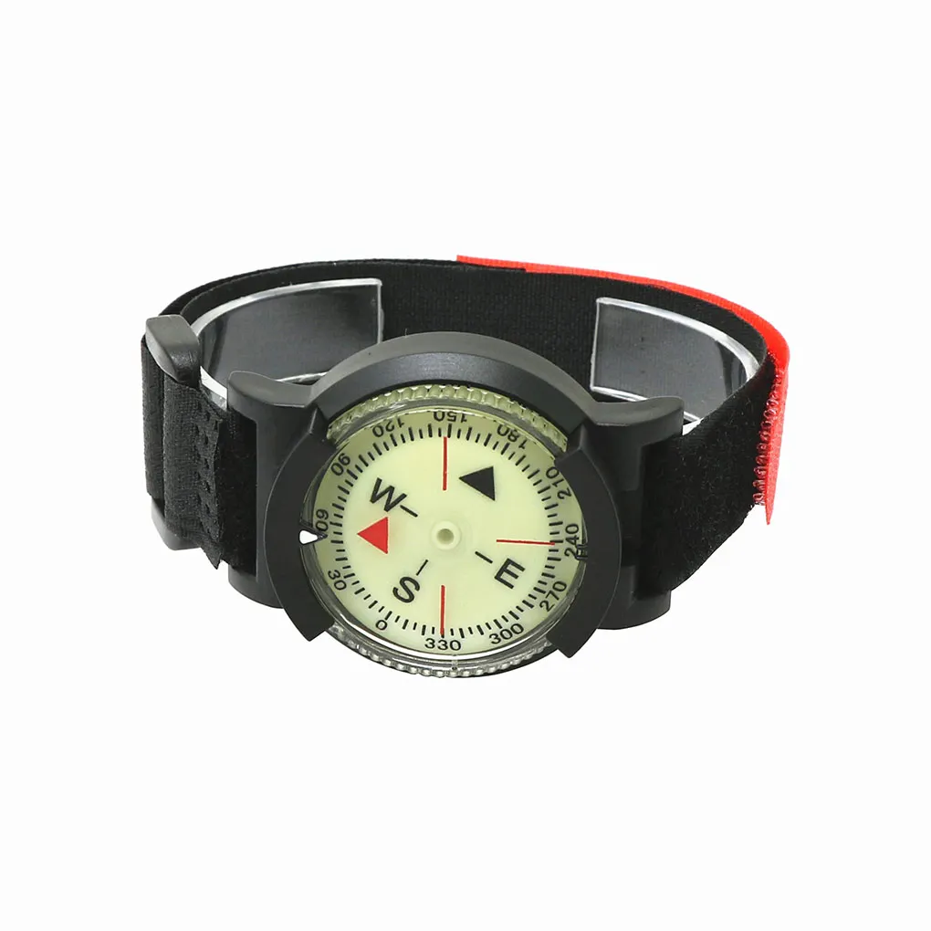 Wristband Compasses Scuba Diving Navigation Side Window Self-adhesive Band Quick Positioning Waterproof Luminous Dial