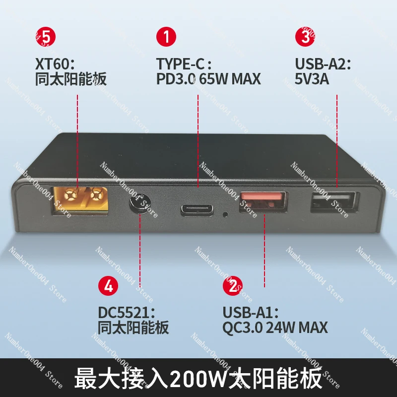 Solar Panel Dedicated USB Voltage Regulator Super Fast Charge Pd65w Photovoltaic Mobile Phone Charger Charging Tablet Power Bank