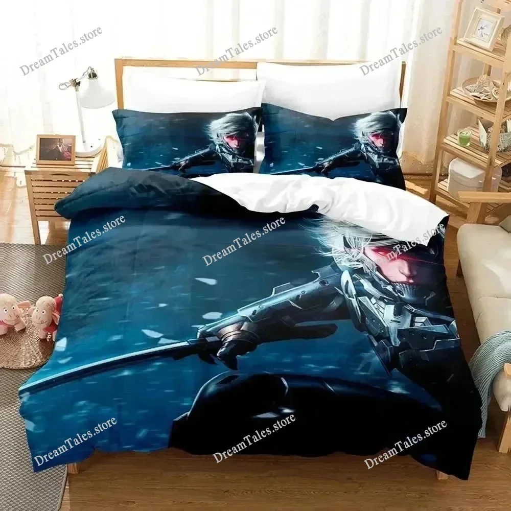 

3D Print METAL GEAR RISING REVENGEANCE Bedding Set Duvet Cover Bed Set Quilt Cover Pillowcase Comforter King Queen Size Adult741