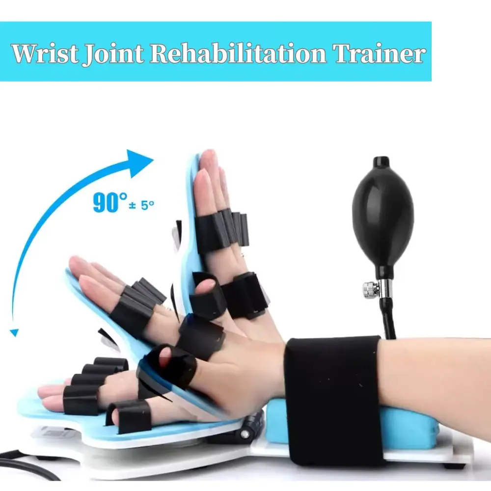 Wrist Joint Rehabilitation Trainer Manual Wrist Brace with Air Bag Pressurization Adjustable -90°~90° Palm Flexion Hand Exercise