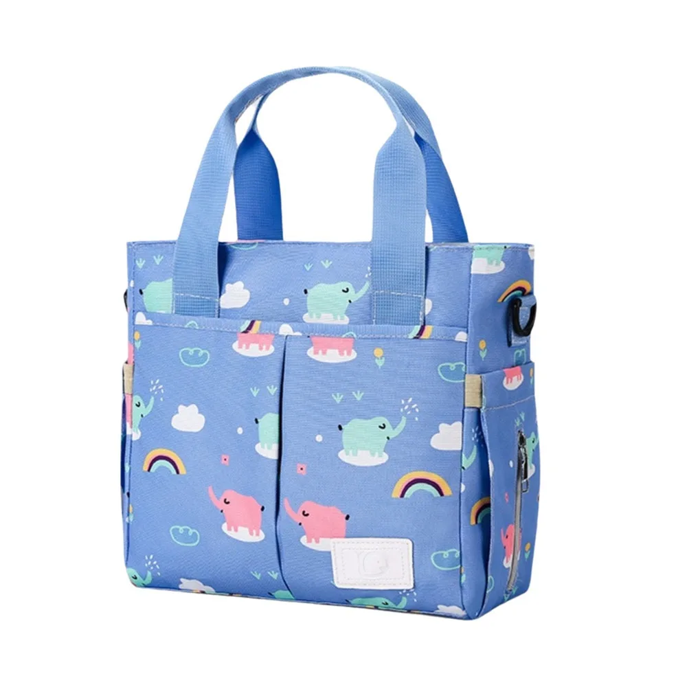 

Portable Printed Mommy Bag Wide Opening Large Capacity Baby Diaper Bag Waterproof Lightweight Baby Care Bag Travel