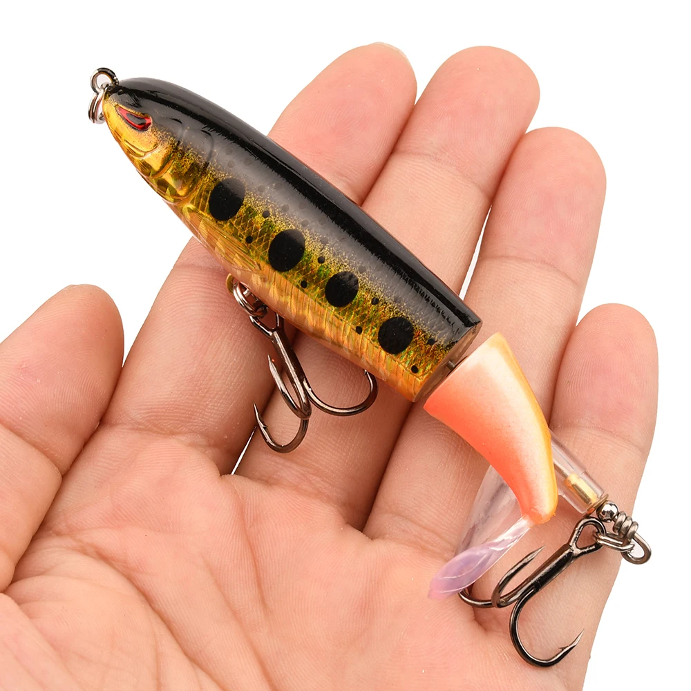 Topwater Fishing Lure Bait – Propeller-Bleistift, harter Köder für Süßwasserangeln – realistische Simulation, hochwertiger Kunststoff – ca – Detail 8