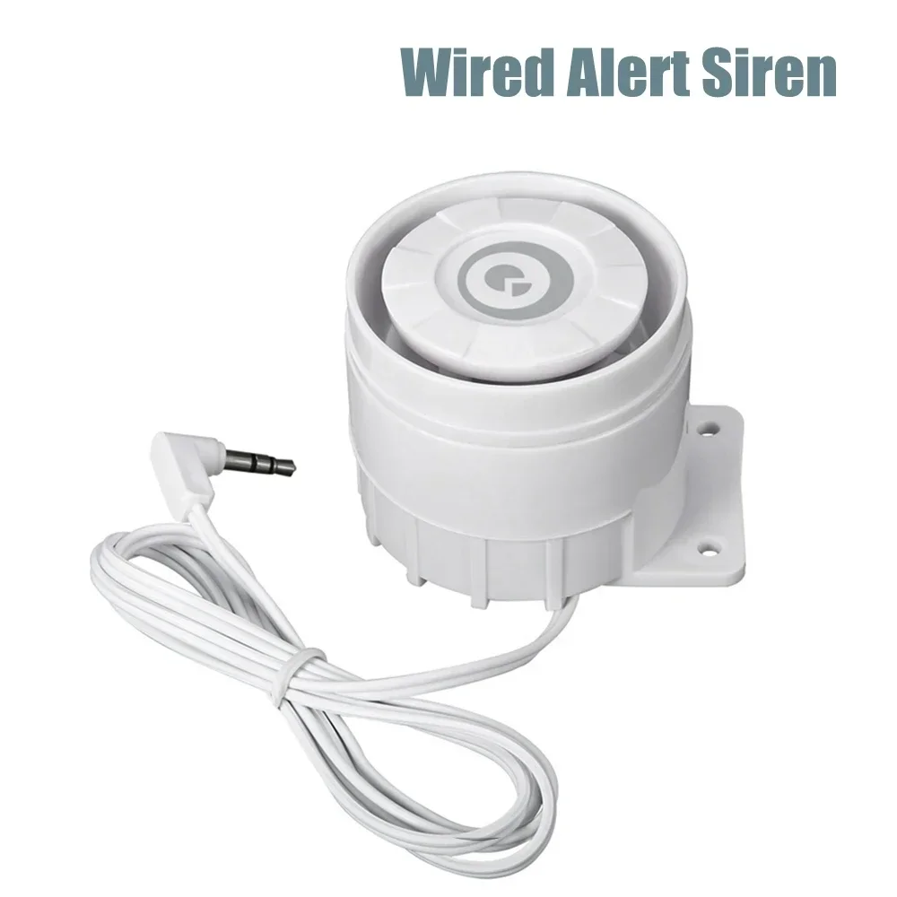 External Mini Wired Siren, 110dB Prompt Alert Alarm, Anti-ladrão Intrusão Smoke Alarm & Gás Vazamento de Home Alarm System