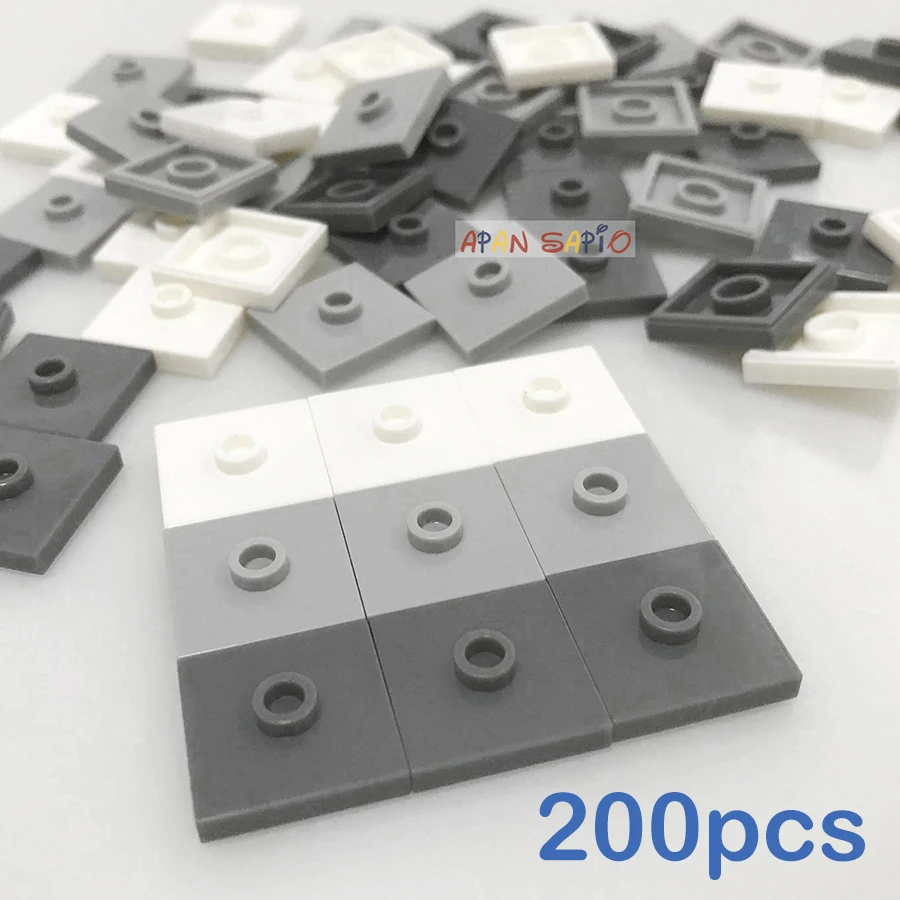 200pcs FAI DA TE Blocchi di Costruzione Convesso Sedile Marche Compatibili Mattoni 2x2 Puntini di Plastica Educativo Per Bambini Regali Giocattoli per I bambini 87580