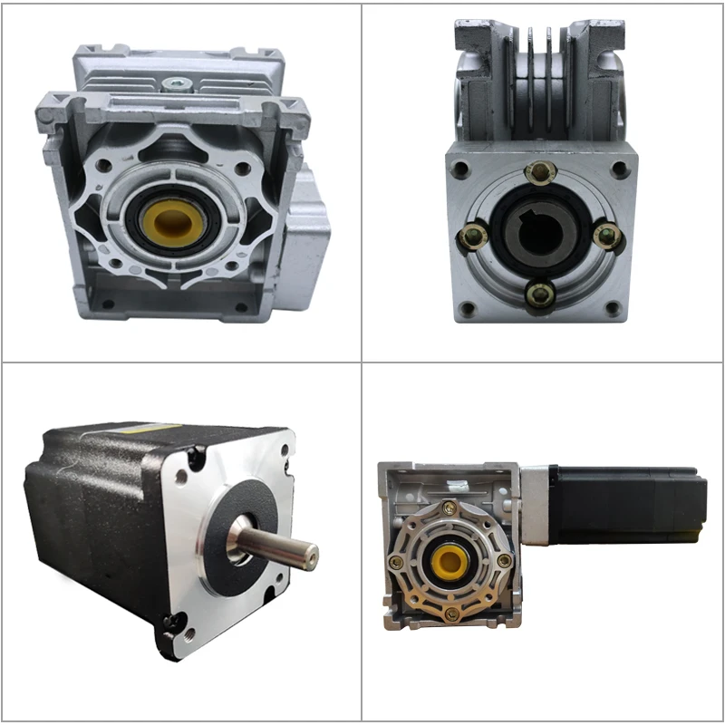 7.5:1-40:1 Worm Reducer NMRV040 19mm Output Shaft RV40 Gearbox Speed Controller With Brushless DC Motor Kit Increase Torque 300W