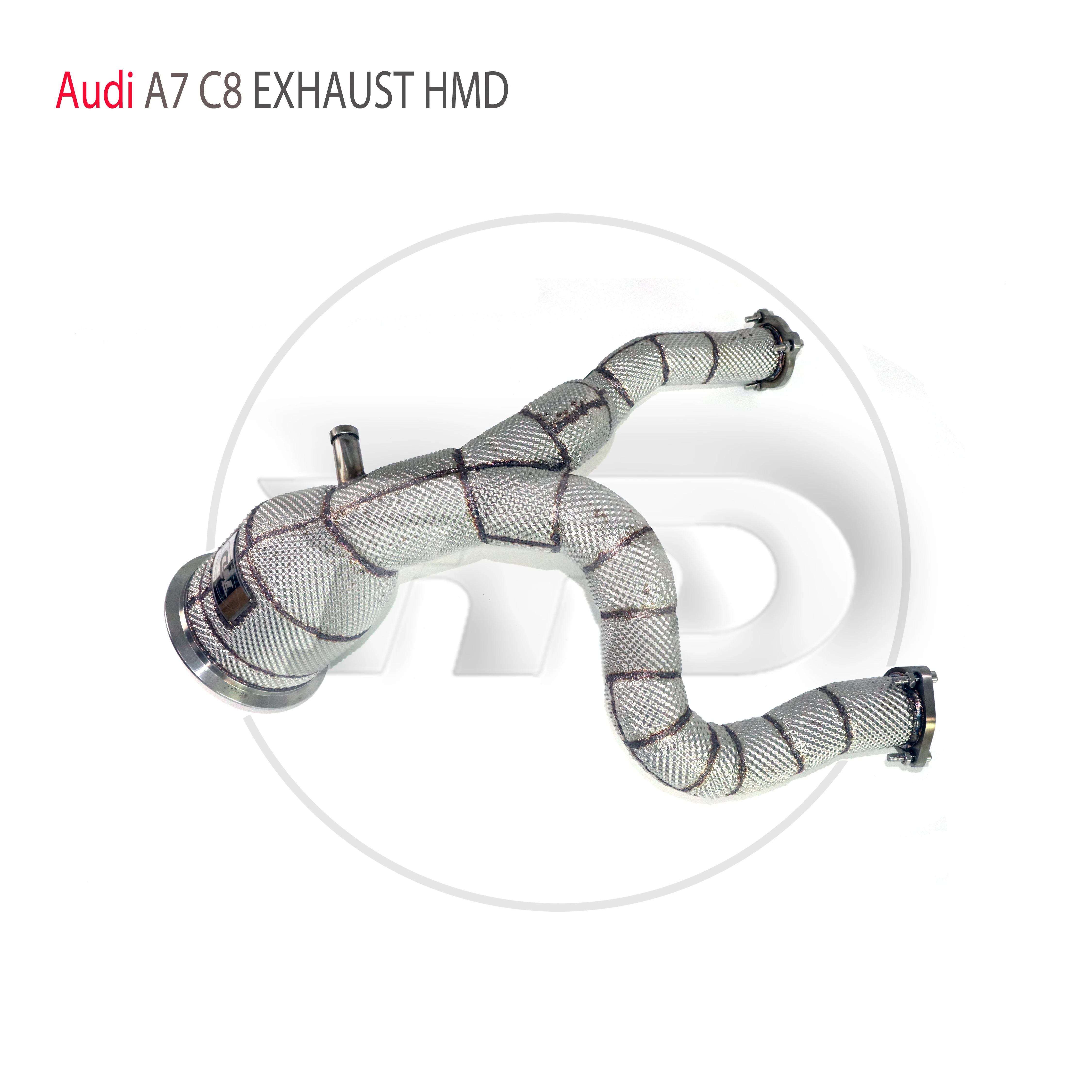 

HMD Exhaust System High Flow Performance Downpipe for Audi A6 A7 C8 3.0T Car Accessories With Catalytic Header