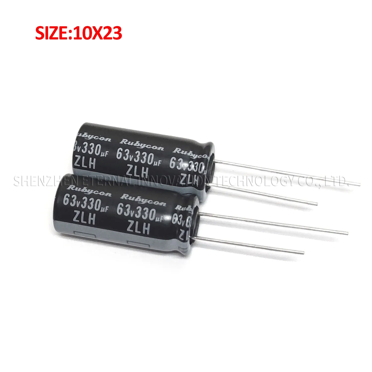 100PCS 63V330UF ZLH 10X23 ทับทิมยาวยี่ห้อใหม่ความต้านทานต่ํา Electrolytic Capacitor