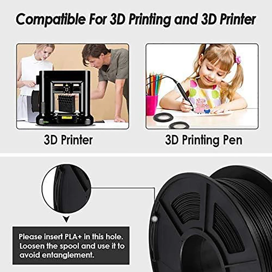 JAYO PLA-CF 3D Printer Filament 1.75mm PETG-CF/PLA Carbon Fiber Filament High Toughness Heat-Resistant 3D Printing Materials
