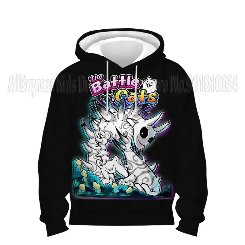 The Battle Cats 3D Print Hoodies for Girls Boys Kids Game Sweatshirts Tops Children Cartoon Anime Pullovers Coats Sudadera Gifts