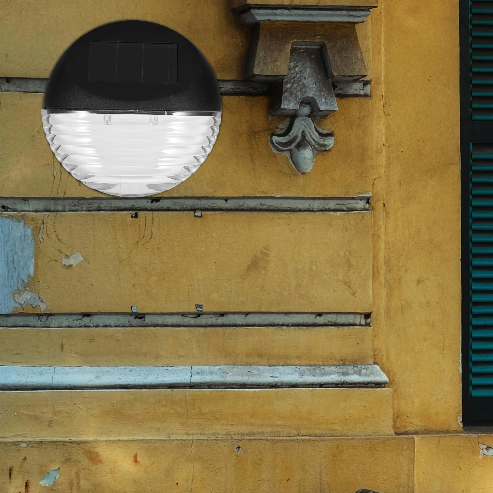 

1Pcs Solar Wall Light IP65 Waterproof Outdoor Solar Deck Lights Stair Lights Fence Patio Garden Path Warm White