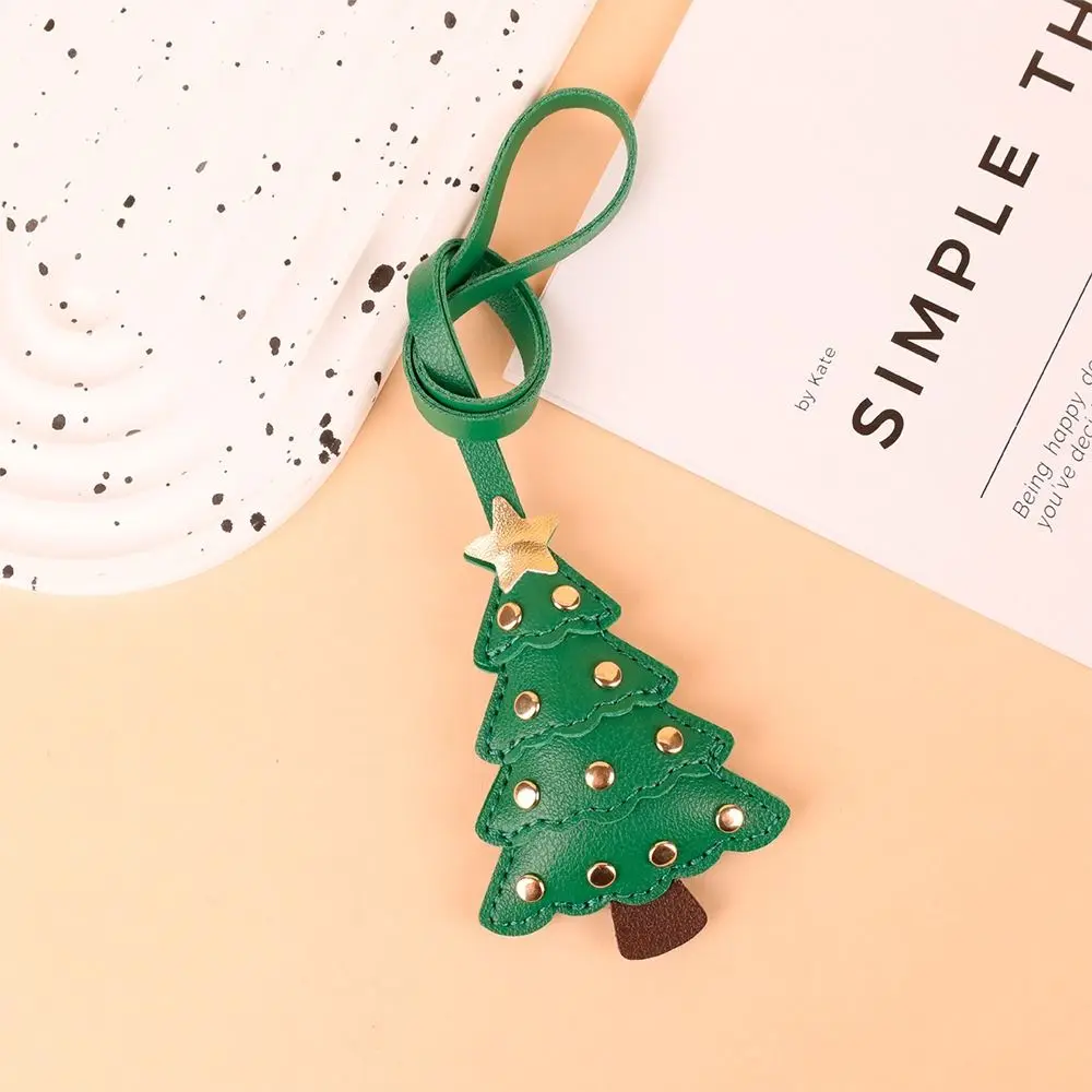 Exquisite Santa Claus Christmas Bag Charm Snowman Cartoon Pu Bag Pendant Red Christmas Hat Xmas Key Ring Men