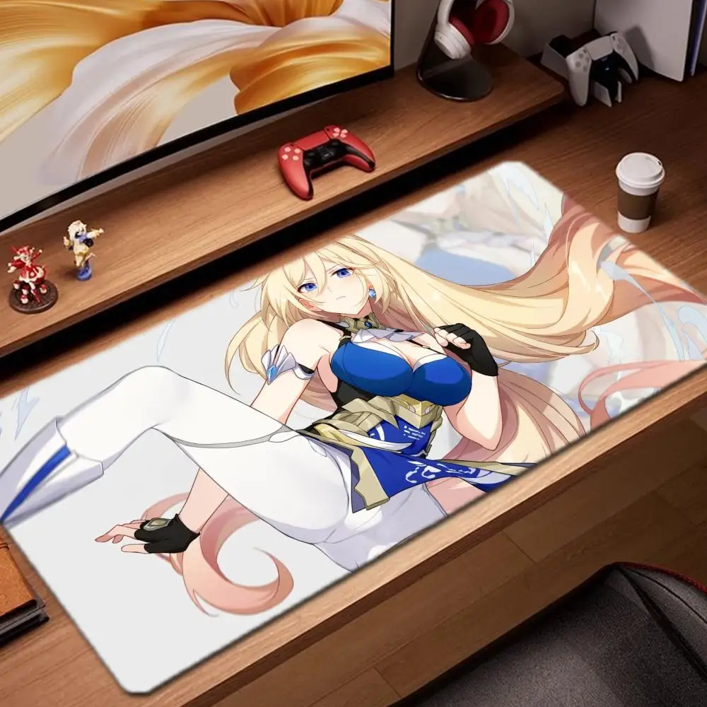 

bianca ataegina Mouse Pad Game Accessories keyboard pad XXL large locking edge 900X400 mm table mat Gaming mousepad