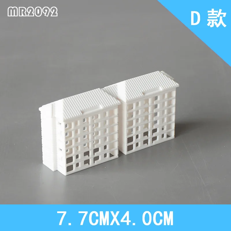 1Pcs Simulation Mini  Architecture Building Model ABS Plastic House Materials Diy Sand Table Landscape Layout Diorama Kits