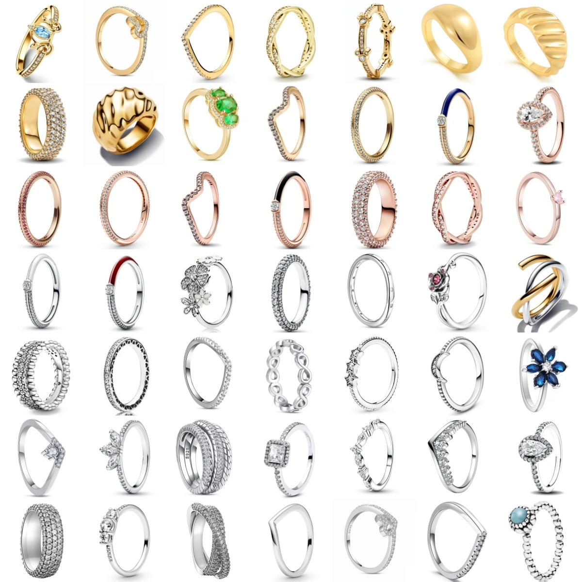 

925 Fashion Sterling Silver Flowers Green Zircon Rings Charms Jewelry Making Wedding Daily Wear Valentine's Day Gift