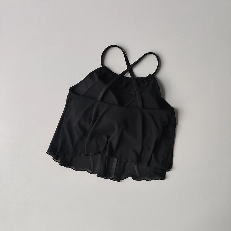 Netz-Imitat-Zweiteiler-BHs Sport-Lingerie-Shirts Damen Feste Yoga-Kleidung Träger-Pilates-Trainings-Fitness-Weste für draußen – Detail 8