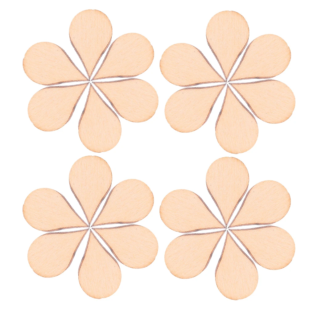 

300pcs Shape Unfinished Wooden Shapes For Diy Blank Painting Kids Supplies Ornaments Bulk Pieces To Paint Tear