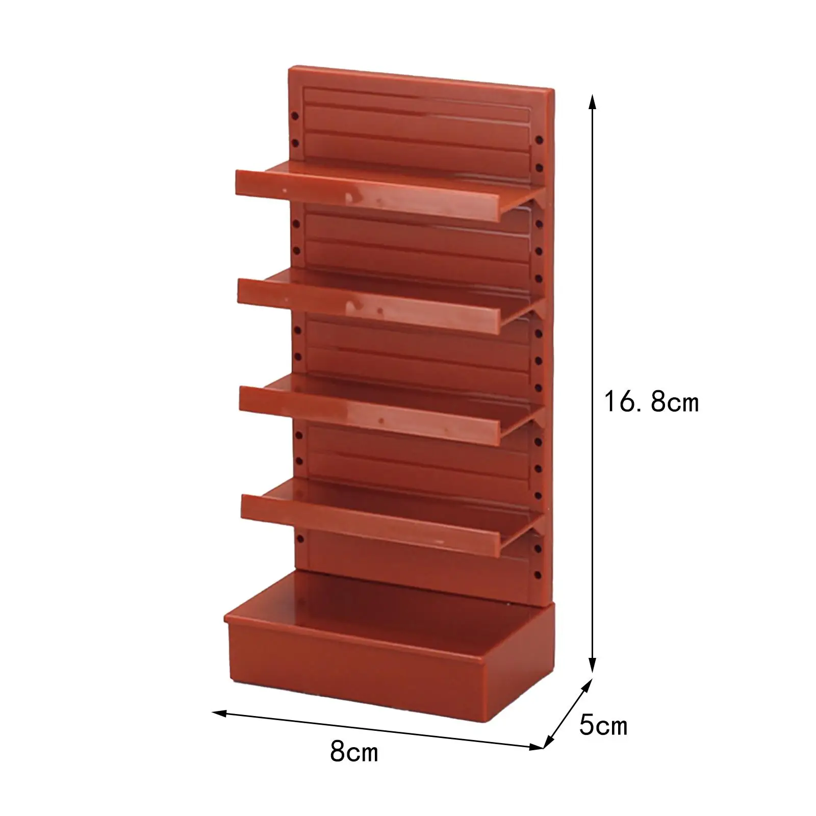 Miniature Grocery Store Shelving Unit - Tiny Display Rack for Dollhouses And Crafts